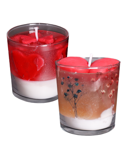 Sevgililer Günü Tasarımlı Kokulu Mumlar