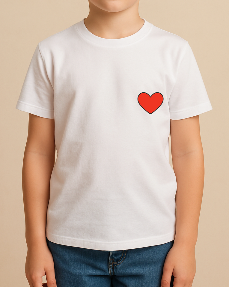 Kendin Tasarla Tişört Erkek Çocuk-Kalp