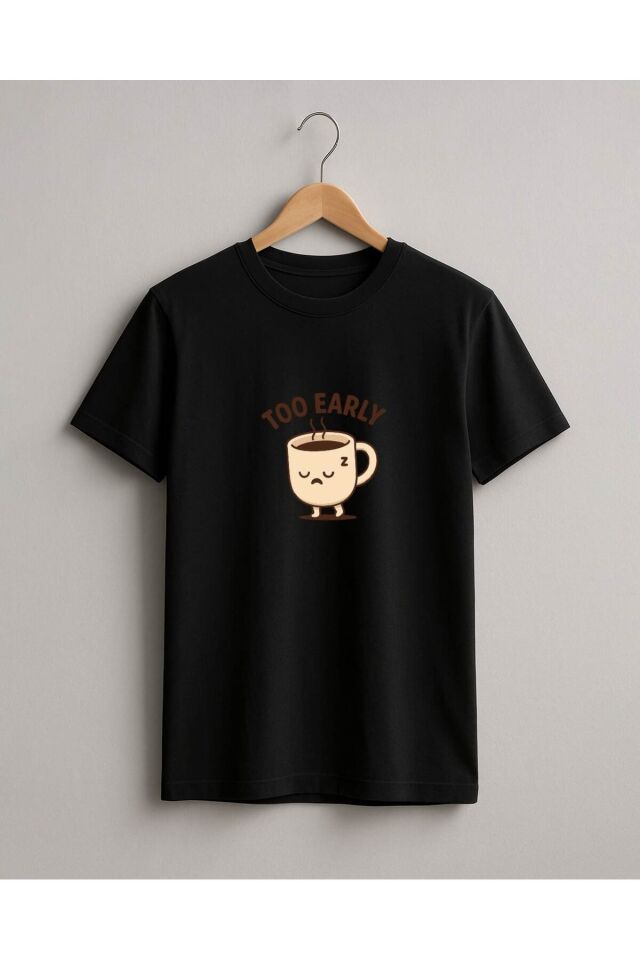 Tişört Unisex (Too Early) Kadin Si̇yah - XL
