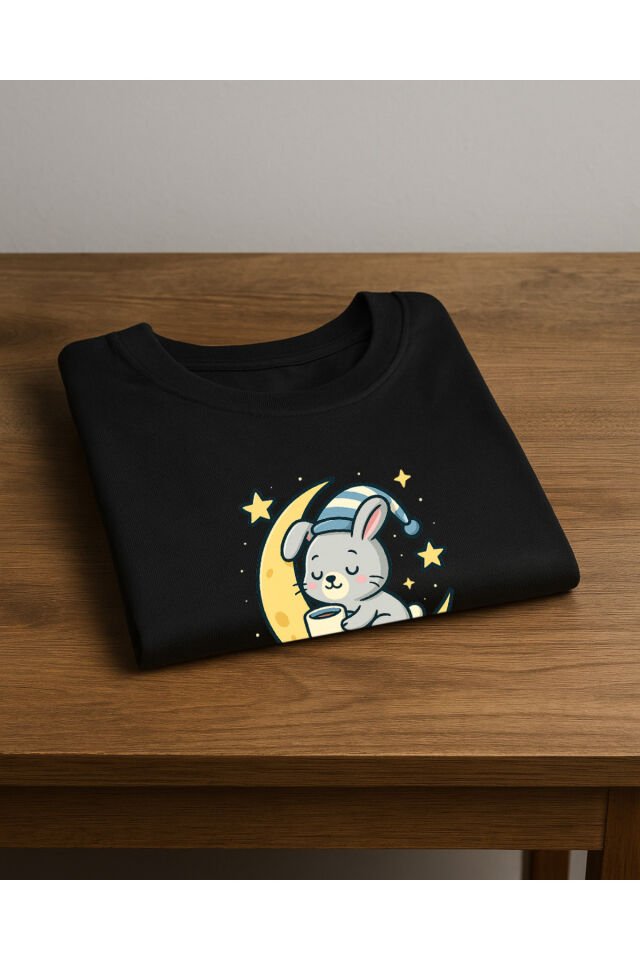 Tişört Unisex (Aydede Tavşan) Siyah - XL