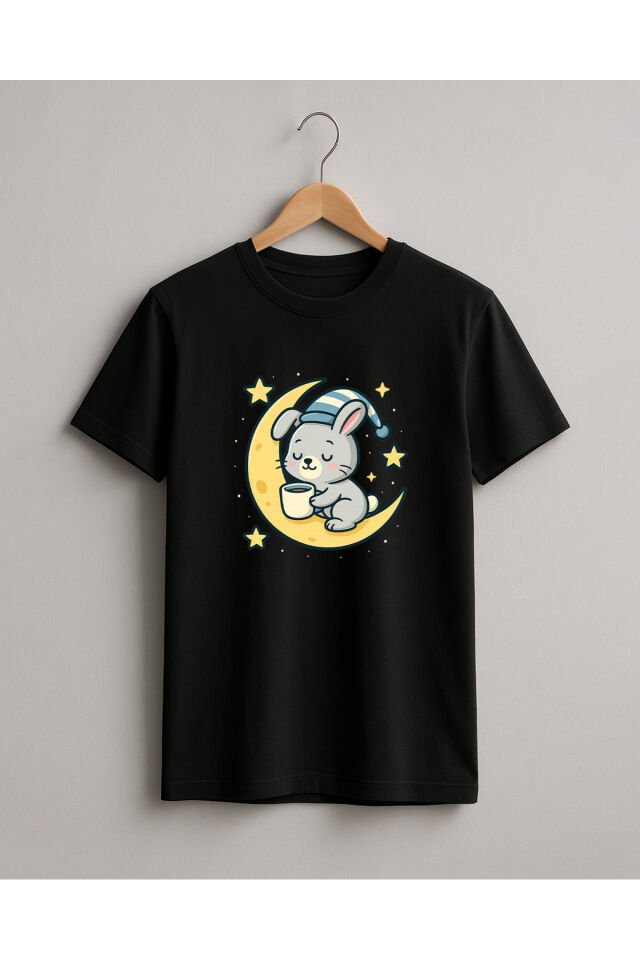 Tişört Unisex (Aydede Tavşan) Siyah - M