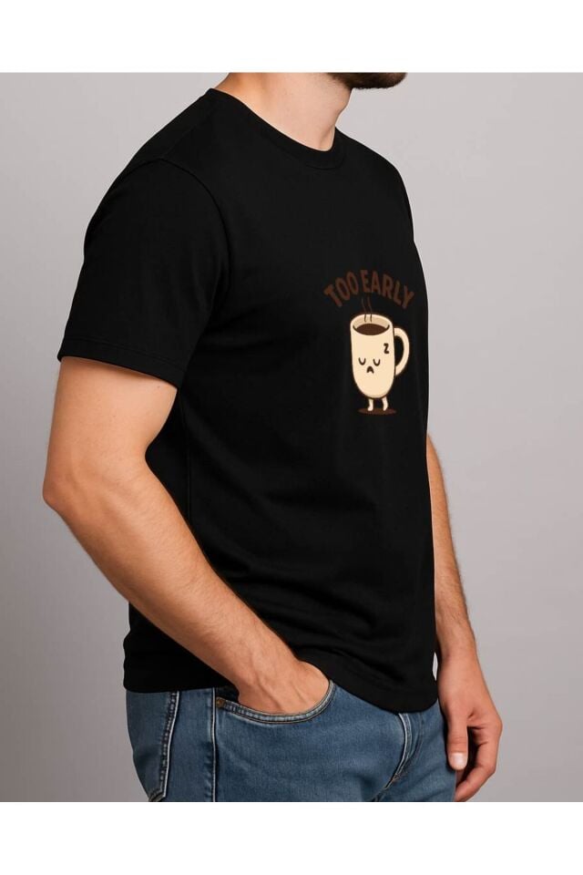 Tişört Unisex (Too Early) Erkek Si̇yah - 2XL