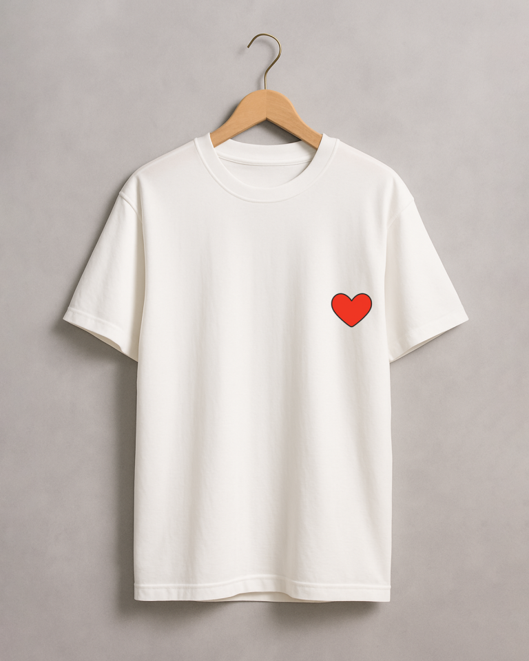 Kendin Tasarla Tişört Erkek-Kalp