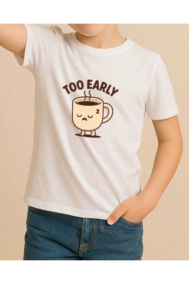 Tişört Unisex Çocuk (Too Earyl) Erkek Beyaz - 4-5 Yaş