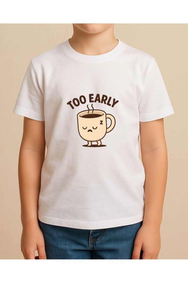 Tişört Unisex Çocuk (Too Earyl) Erkek Beyaz - 10-11 Yaş