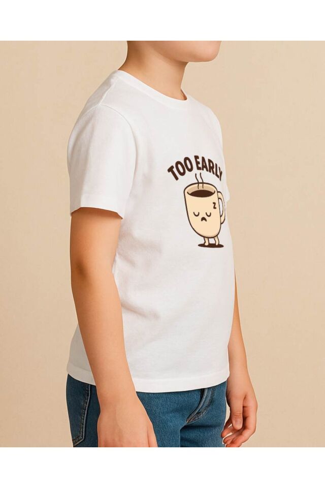 Tişört Unisex Çocuk (Too Earyl) Erkek Beyaz - 10-11 Yaş