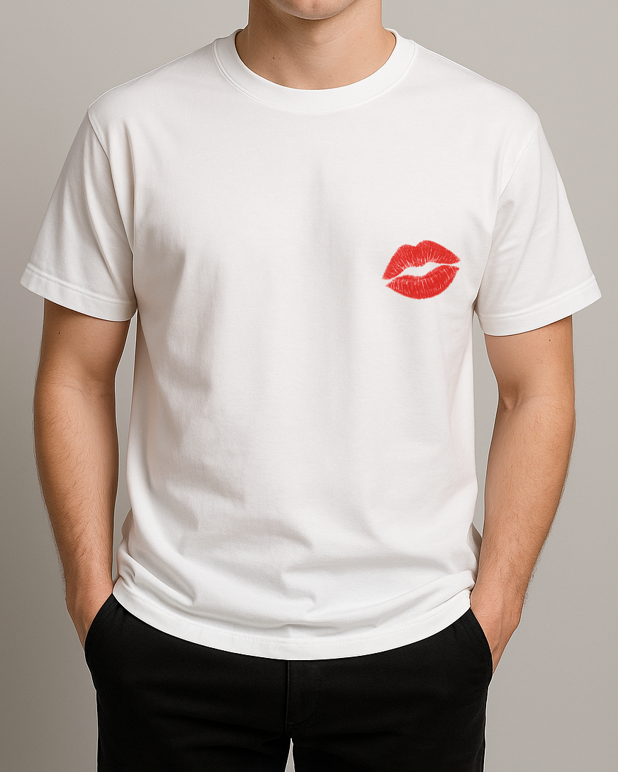 Kendin Tasarla Tişört Erkek-Öpücük