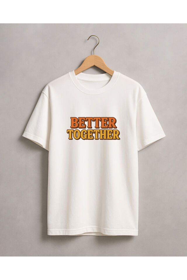Tişört Unisex (Better Together) Kadin Beyaz - XL