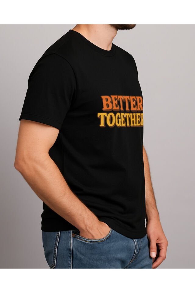 Tişört Unisex (Better Together) Erkek Si̇yah - XL