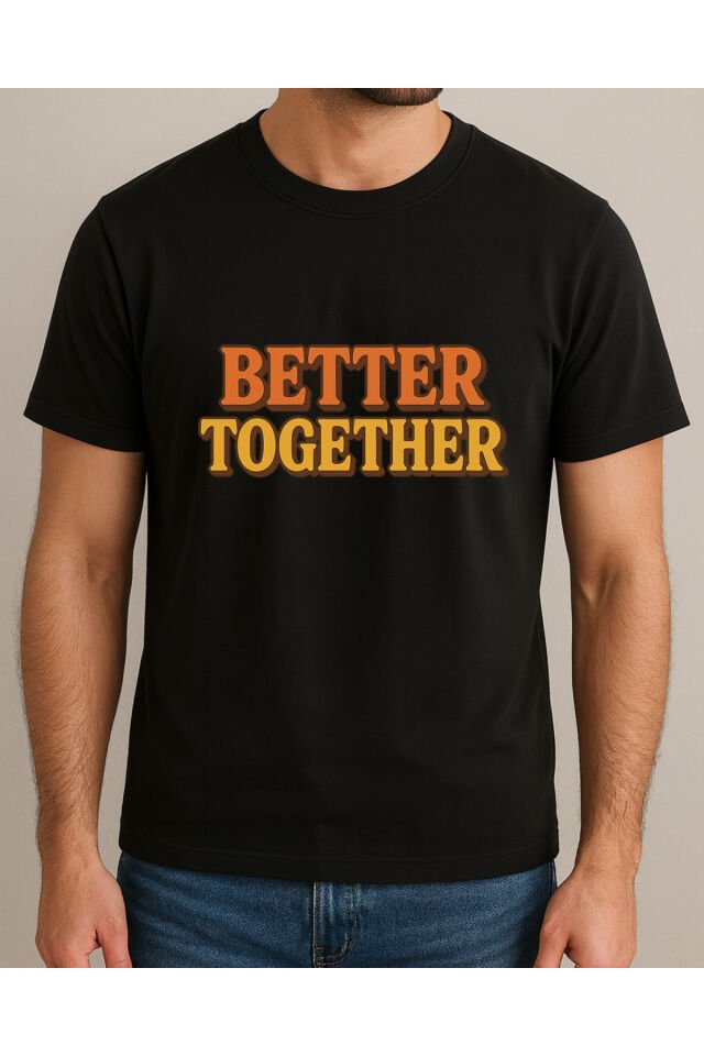 Tişört Unisex (Better Together) Erkek Si̇yah - 2XL