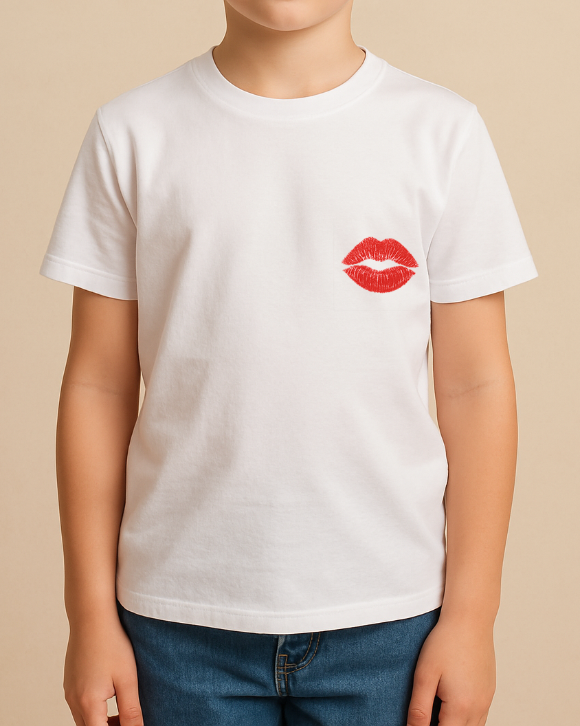 Kendin Tasarla Tişört Erkek Çocuk-Öpücük