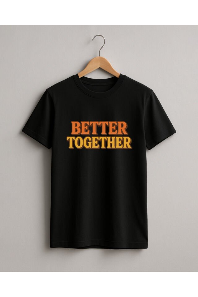Tişört Unisex (Better Together) Erkek Si̇yah - L