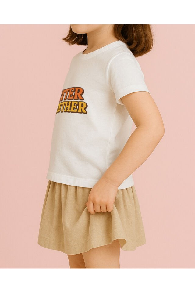 Tişört Unisex Çocuk (Better Together) Kiz Beyaz - 10-11 Yaş