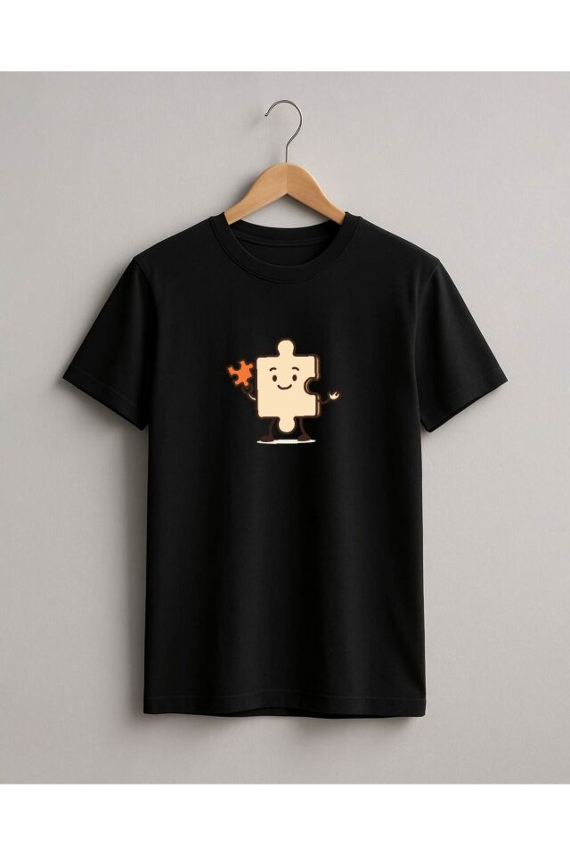 Tişört Unisex (Yapboz) Kiz Si̇yah - 2XL