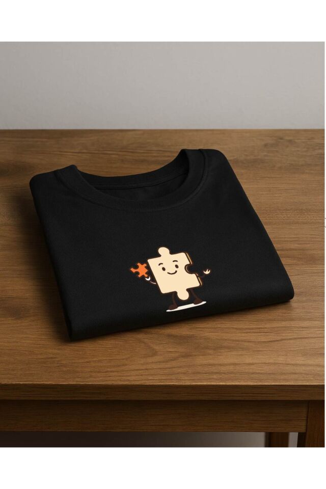 Tişört Unisex (Yapboz) Kiz Si̇yah - 2XL