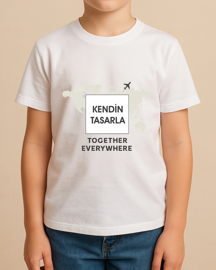 Kendin Tasarla Tişört Erkek Çocuk-Dünya