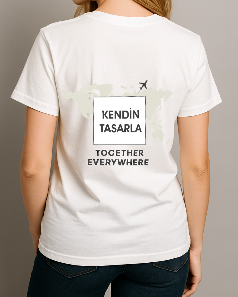 Kendin Tasarla Tişört Kadın-Dünya