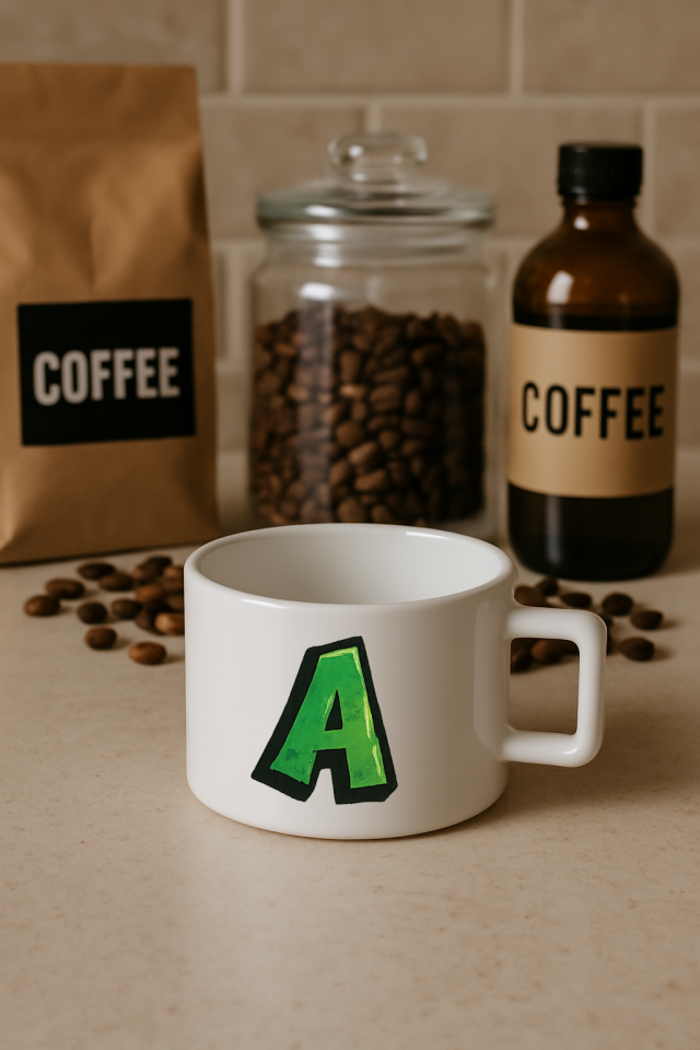 Harf Baskılı Kahve Kupası