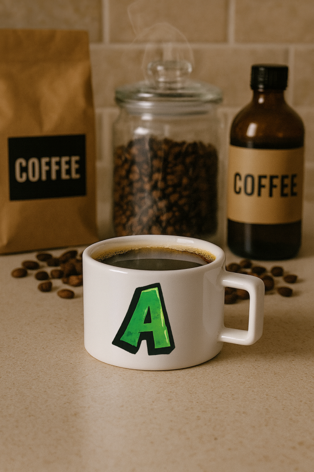 Harf Baskılı Kahve Kupası