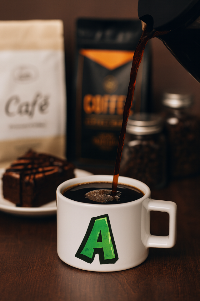 KAHVE KUPASI HARF BASKILI