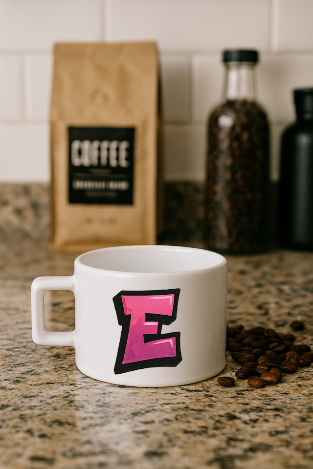 Harf Baskılı Kahve Kupası