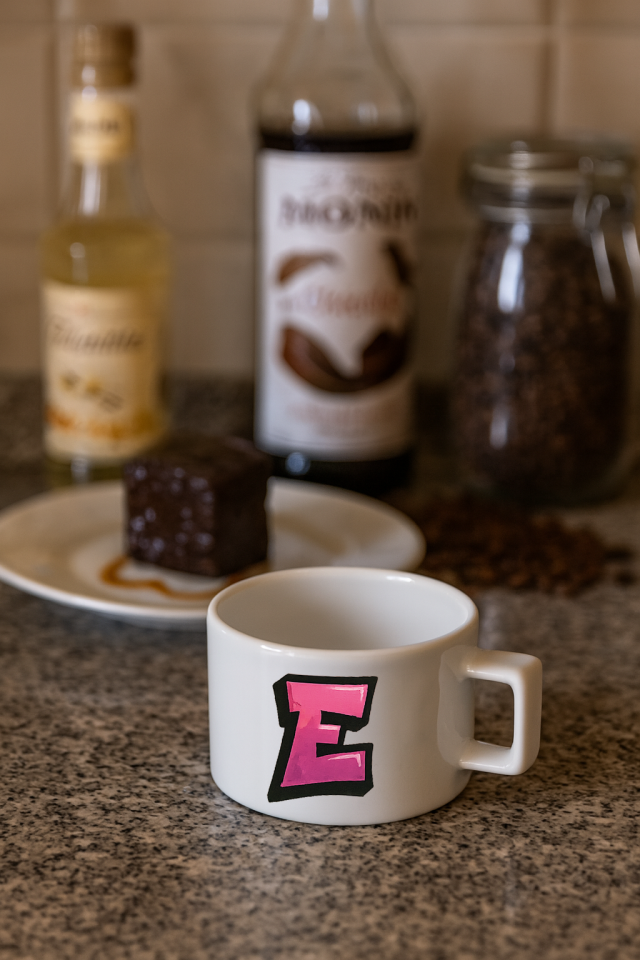 Harf Baskılı Kahve Kupası