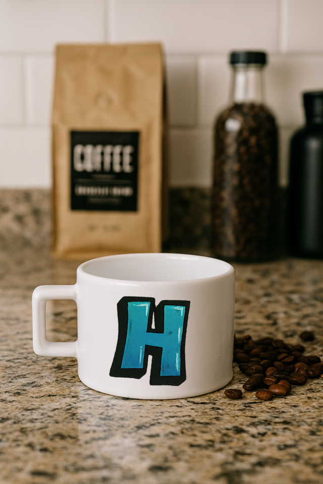 Harf Baskılı Kahve Kupası