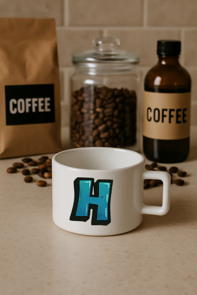 Harf Baskılı Kahve Kupası
