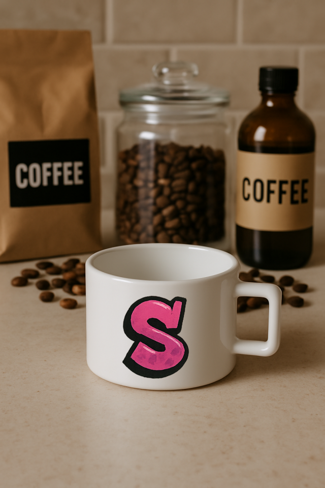 Harf Baskılı Kahve Kupası