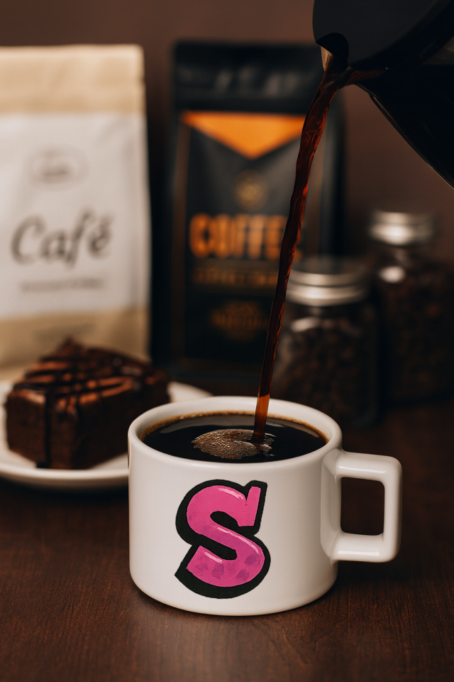 Harf Baskılı Kahve Kupası