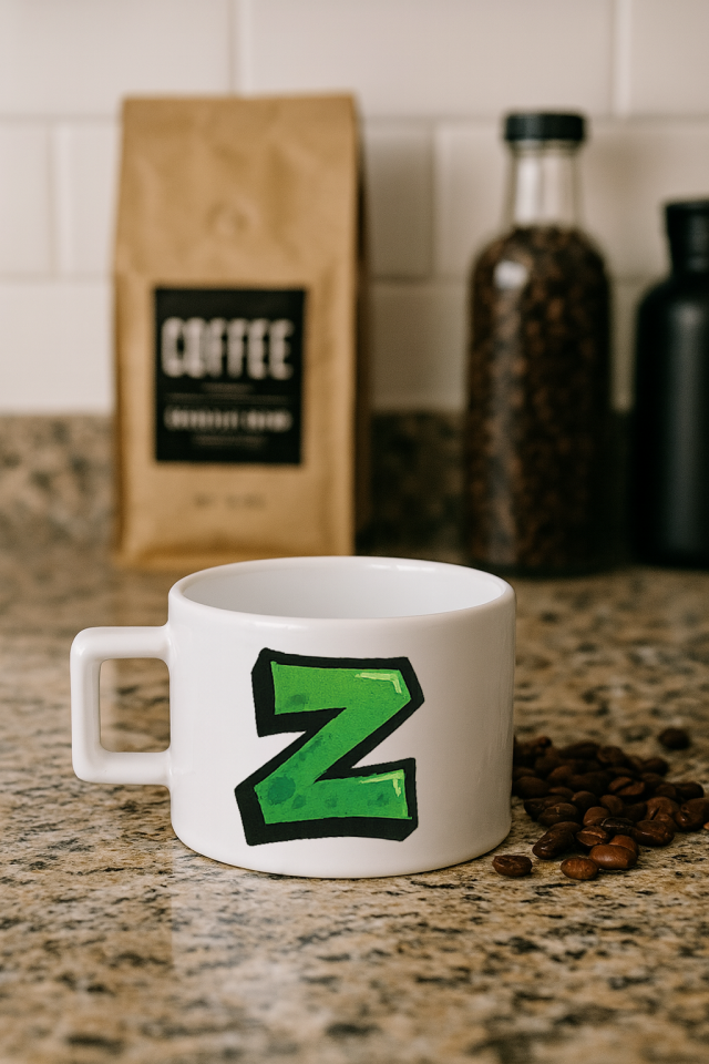 Harf Baskılı Kahve Kupası