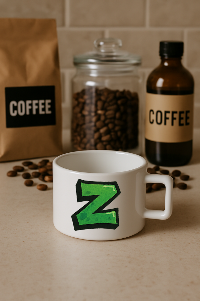 Harf Baskılı Kahve Kupası