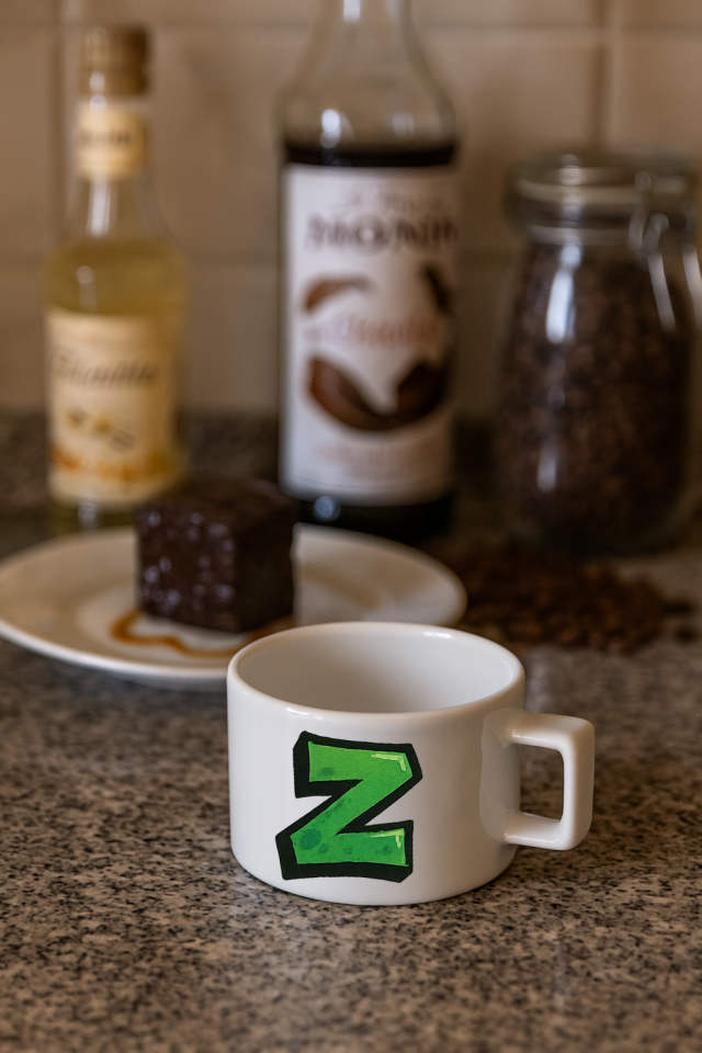 Harf Baskılı Kahve Kupası