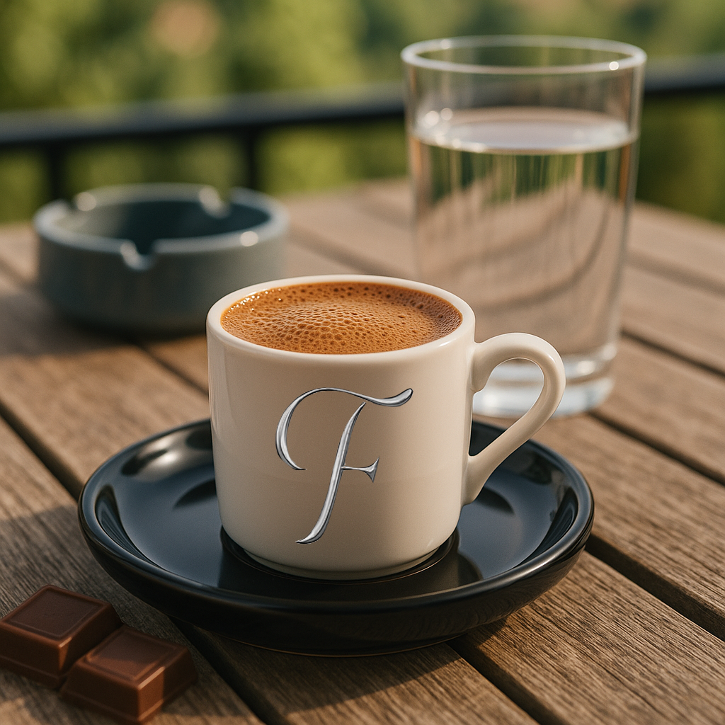 Türk Kahvesi Fincanı Harf Baskılı