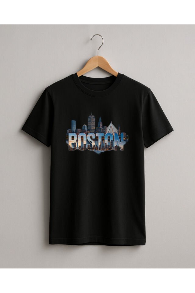 Tişört Unisex (Boston) Erkek Si̇yah - 2XL