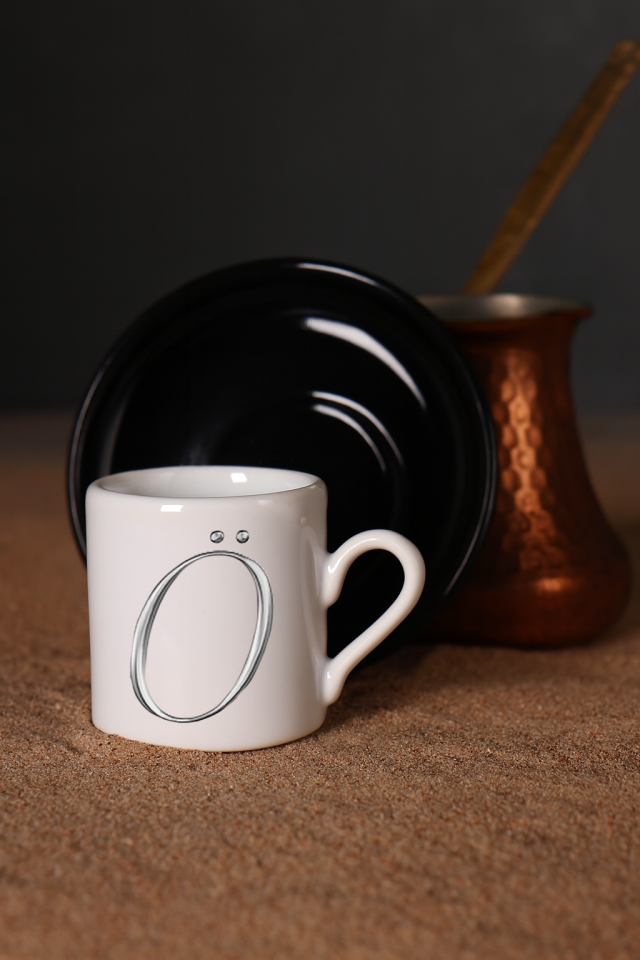 Türk Kahvesi Fincanı Harf Baskılı