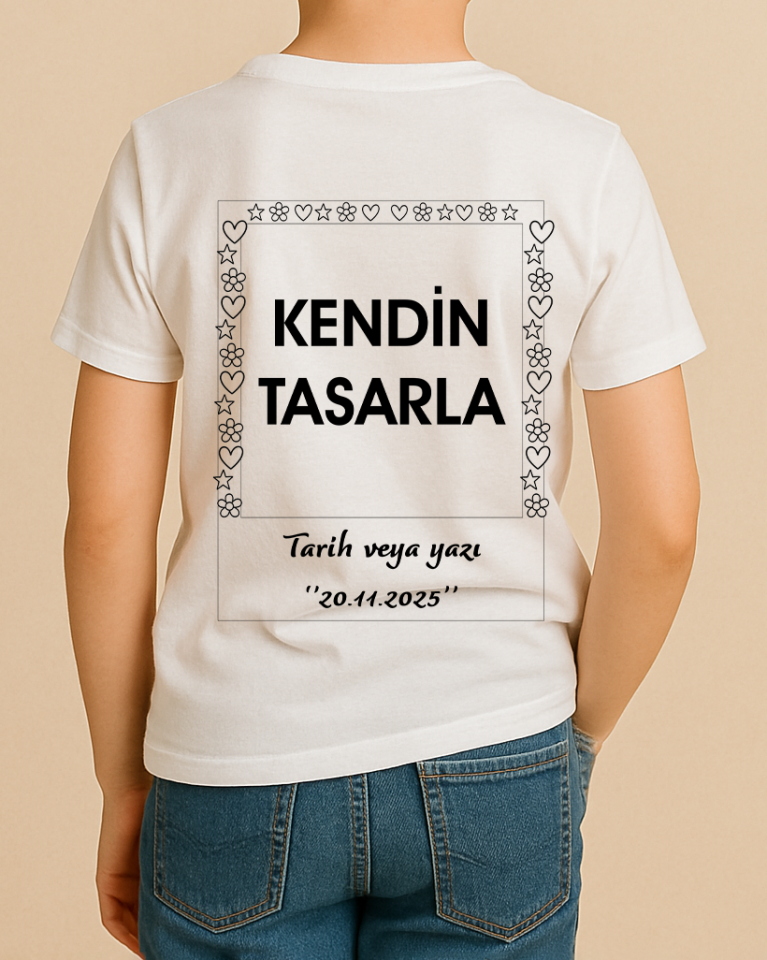Kendin Tasarla Tişört Erkek Çocuk-Poloroid