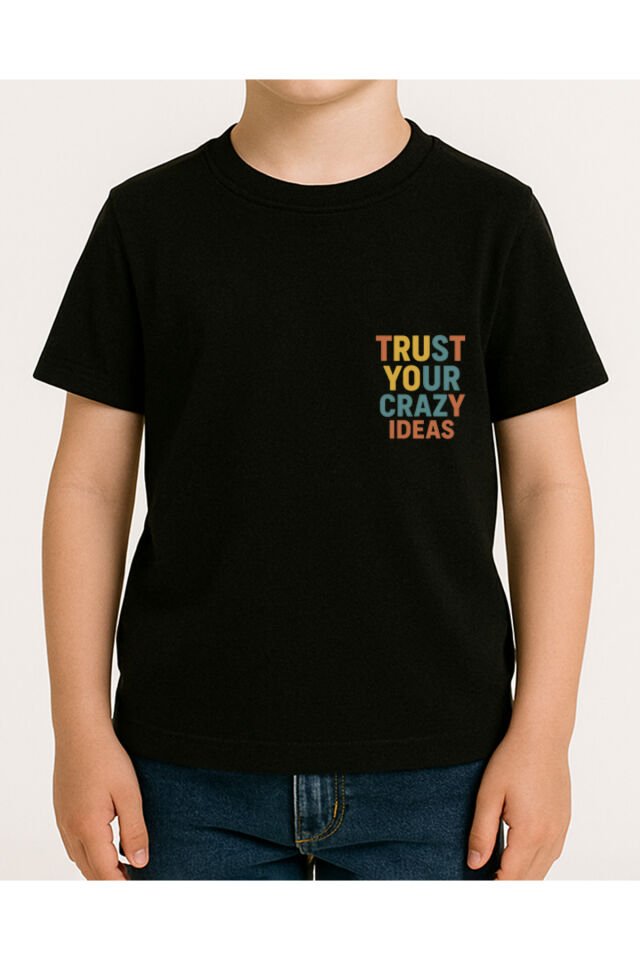 Tişört Unisex (Trust Your) Erkek Si̇yah - M