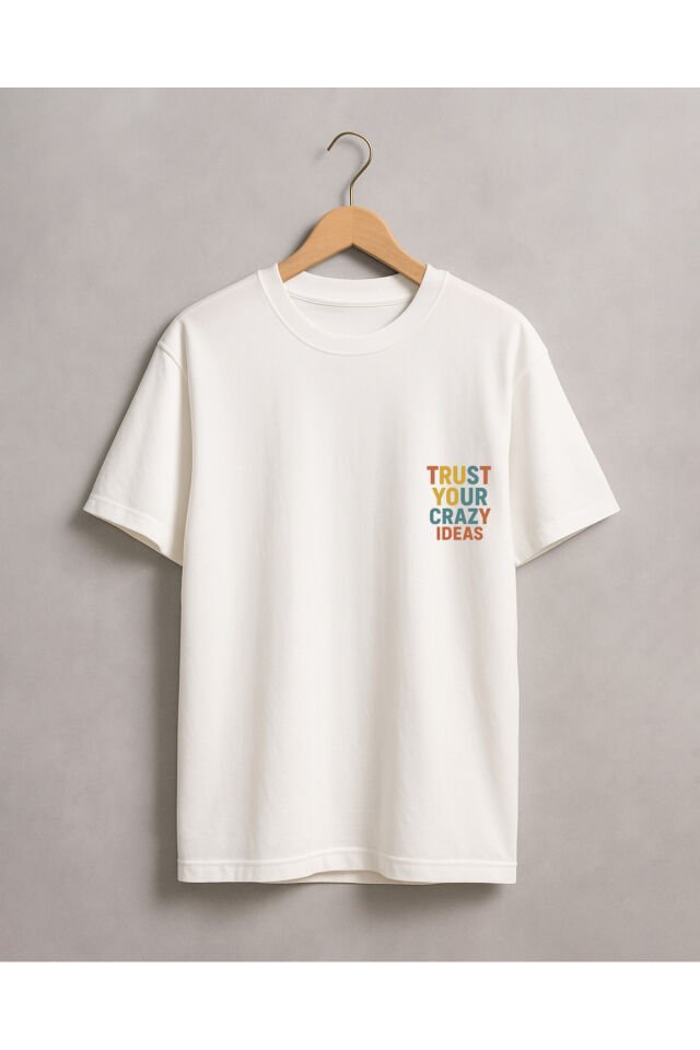 Tişört Unisex (Trust Your) Kadin Beyaz - 10-11 Yaş