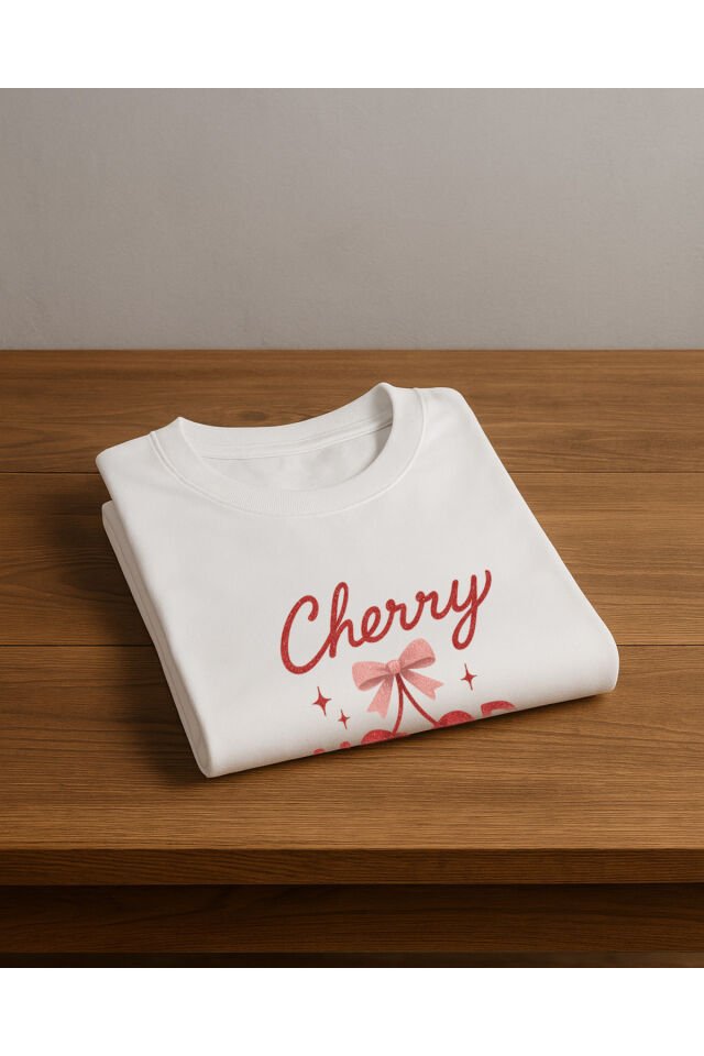 Tişört Unisex (Cherry) Kadin Beyaz - S