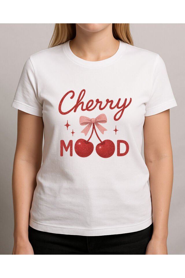 Tişört Unisex (Cherry) Kadin Beyaz - 2XL