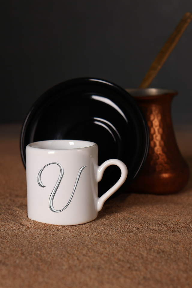 Türk Kahvesi Fincanı Harf Baskılı