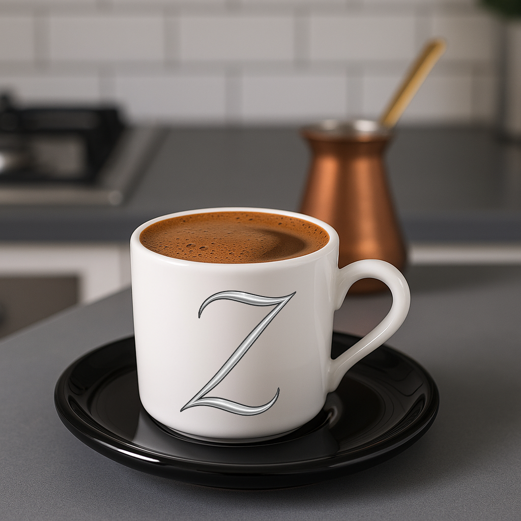 Harf Baskılı Türk Kahvesi Fincanı