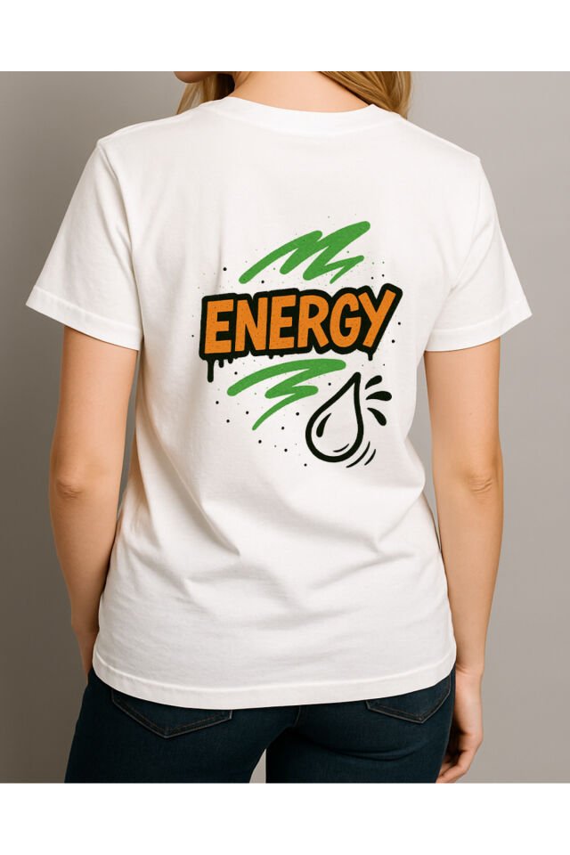 Tişört Unisex (Energy) Kadin Beyaz - L