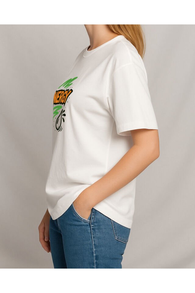 Tişört Unisex (Energy) Kadin Beyaz - S