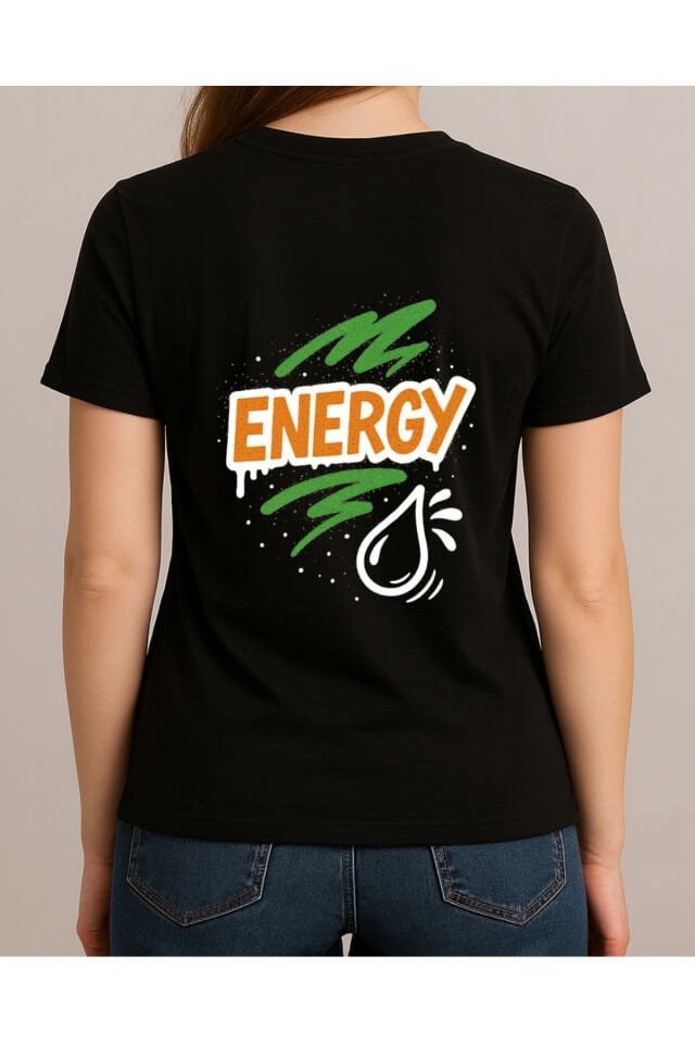 Tişört Unisex (Energy) Kadin Si̇yah - M