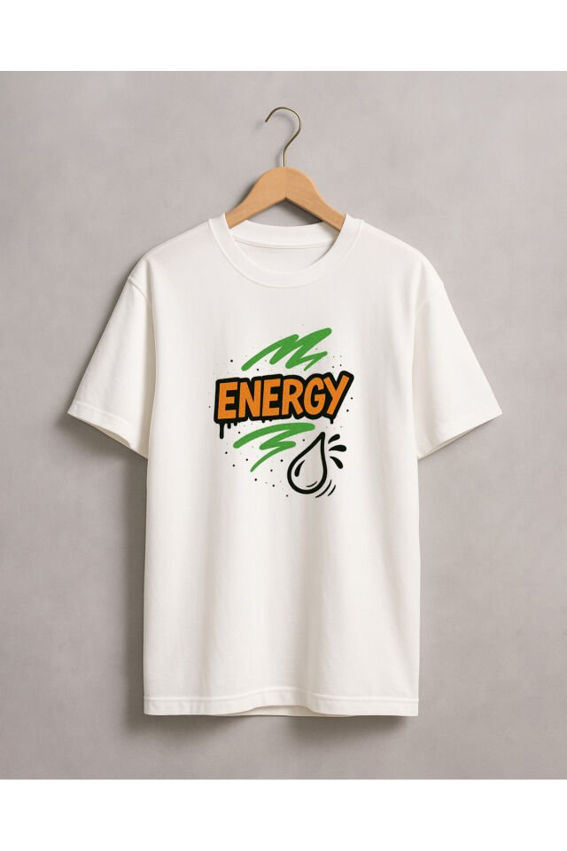 Tişört Unisex (Energy) Erkek Beyaz - S