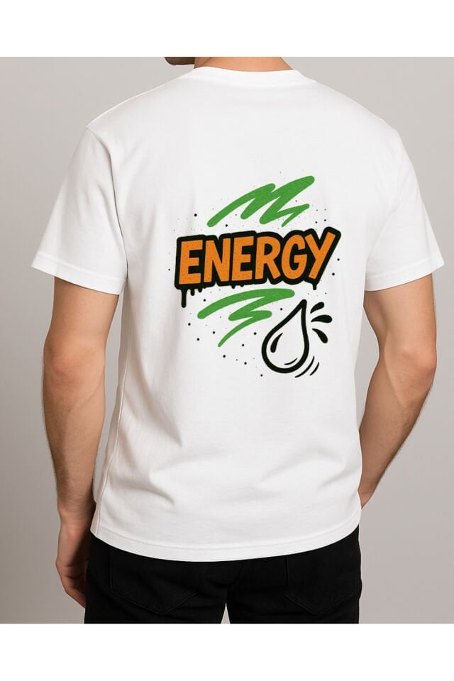 Tişört Unisex (Energy) Erkek Beyaz - M