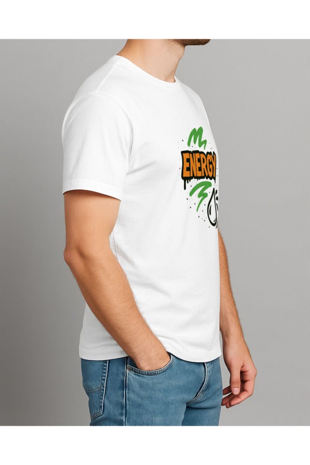 Tişört Unisex (Energy) Erkek Beyaz - L