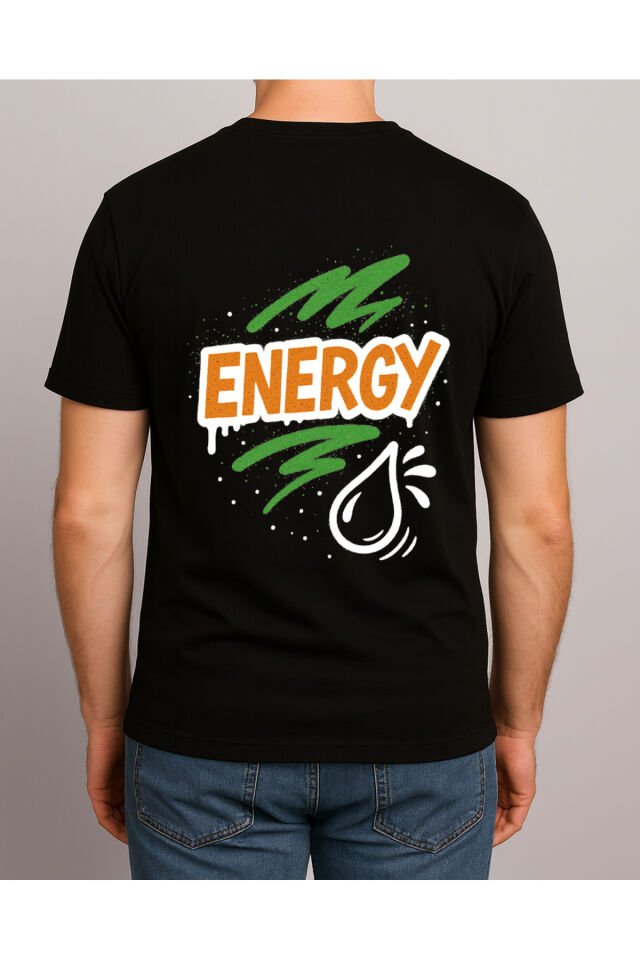 Tişört Unisex (Energy) Erkek Si̇yah - XL